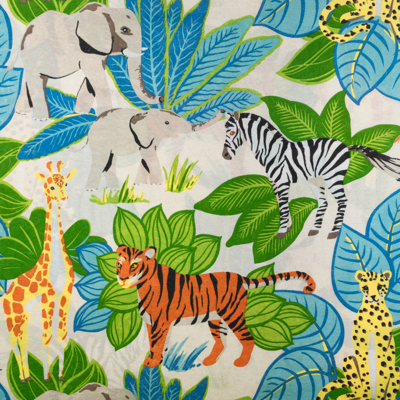 Dekostoff Dschungel Tiere Stoffe Werning