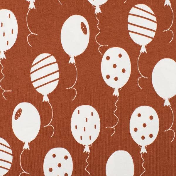 Baumwolljersey Luftballons terrakotta