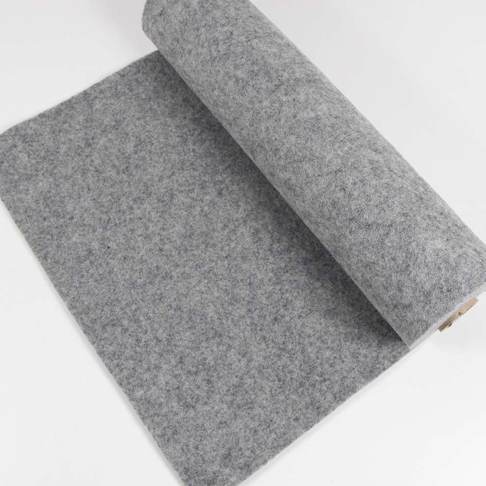 Wollfilz Grau 4mm – 50x155cm Matte, Industriefilz, Feuerfest Bis 600°C, Natürlich, Vielseitig Einsetzbar