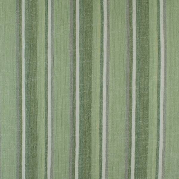 Baumwollstoff Double Gauze Musselin Stripes grün