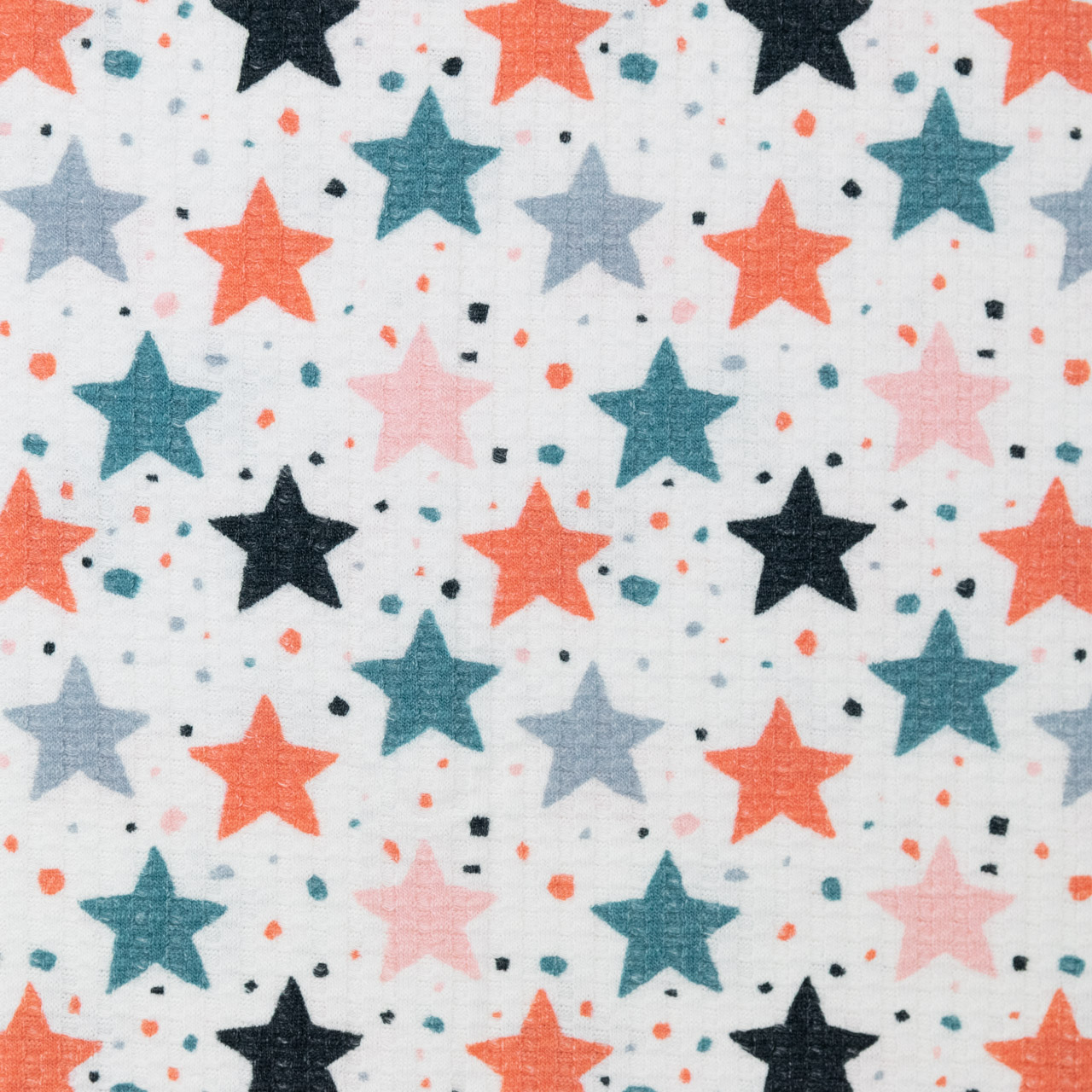 Baumwolljersey Waffelpiqué Sterne Fräulein von Julie Stoffe