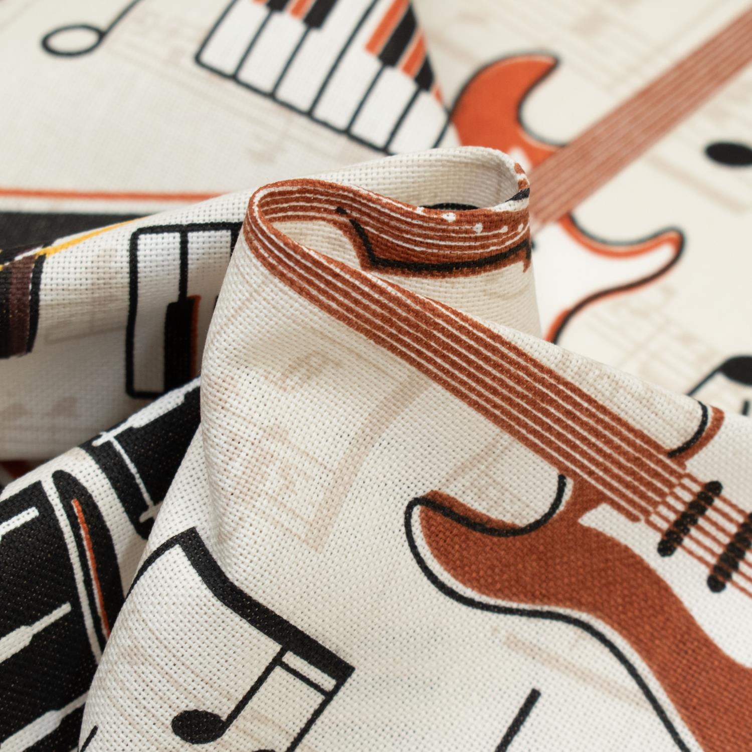 Stoff Mit Musikinstrumenten STOFFKONTOR Dekostoff Stoff Bedruckt