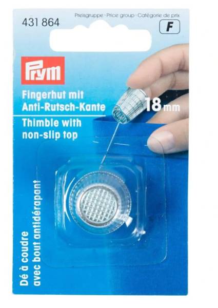 Fingerhut 18 mm silberfarbig, Prym 431864