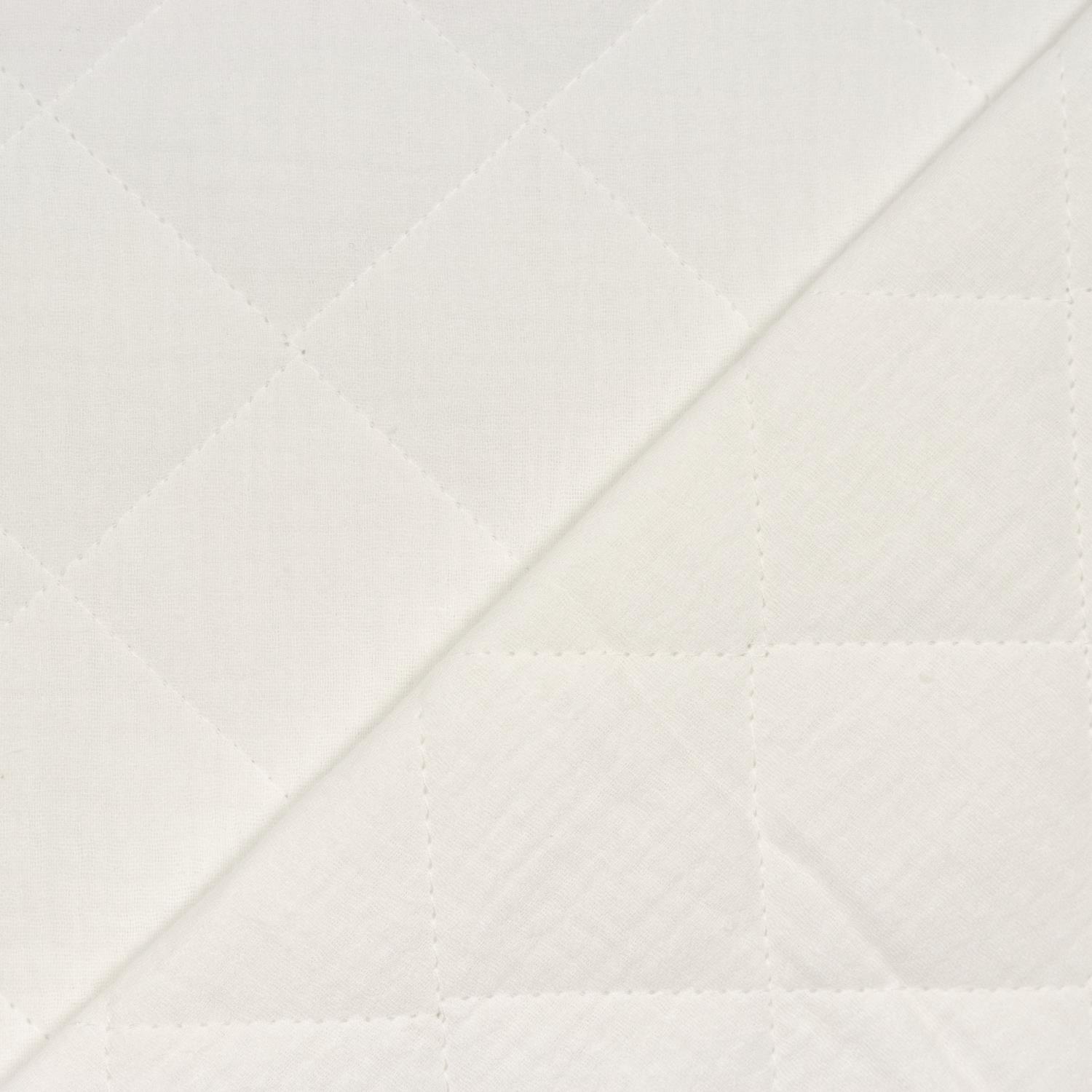 Baumwolle Double Gauze Stepper uni weiß Kinderstoff Preis=0,5m 