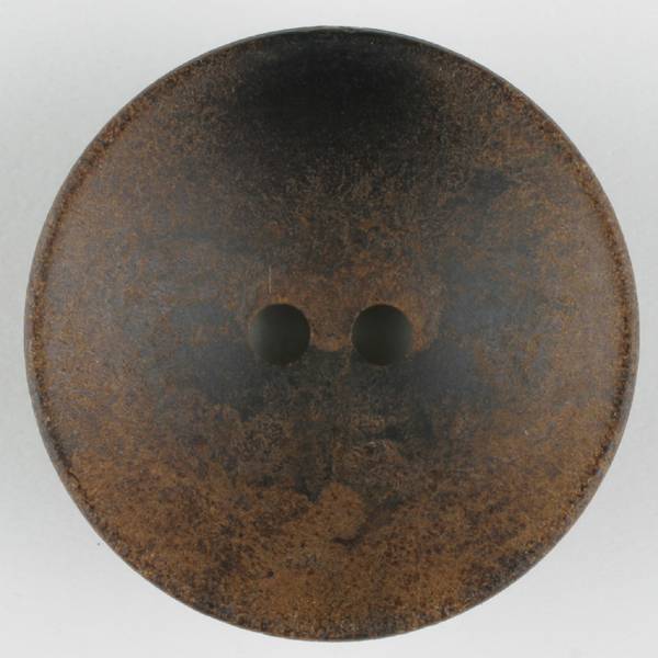 Holzknopf mit Rost Patina, 2 loch, Größe: 23mm