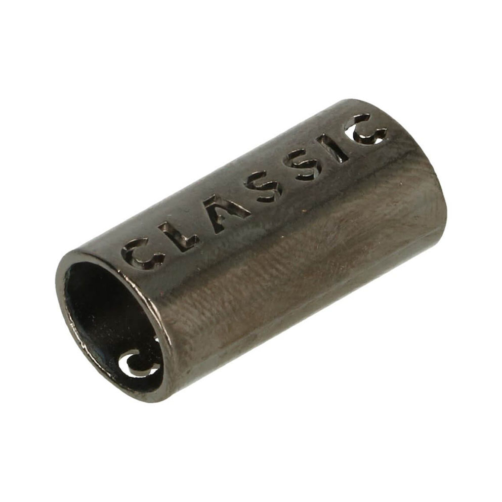 Kordelenden 8mm Classic gunmetall Stoffe Werning