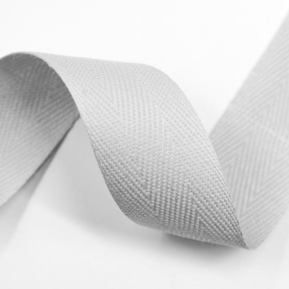 Schrägband Einfarbig, 20 Mm X 5 M – Hellgrau, 50% Baumwolle/50% Polyester Für Näharbeiten