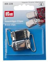 Hosenträger-Clips, 25 mm, silberfarbig 2 Stück Prym