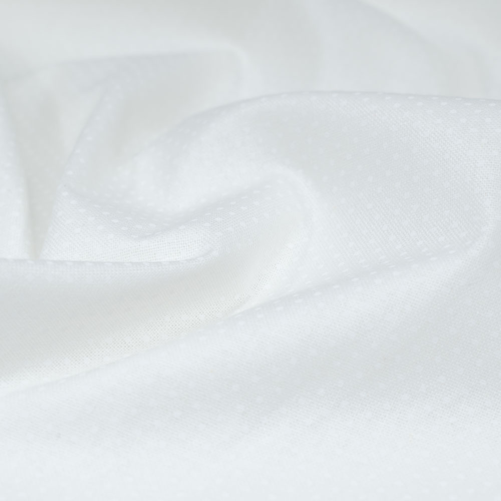 Baumwollstoff Popeline Tupfen weiß Stoffe Werning Stoffe Werning