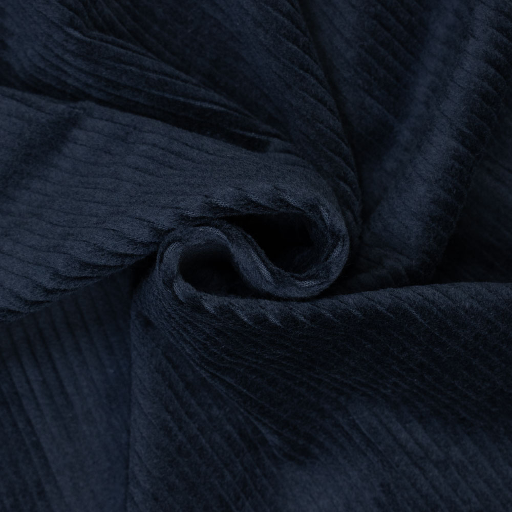 STOFFBOOK Breitcord Stretch-Stoff – 5 Mm Rippen, 142 Cm Breit, Grau. 97% Baumwolle, 3% Elasthan, Meterware.