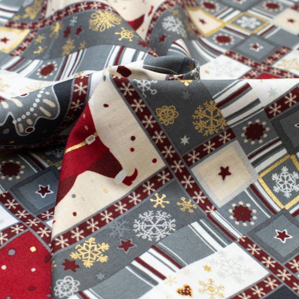 10 Stück Weihnachten Uster Patchworkstoff,55 X 50c Produktbild-Vorschau 5