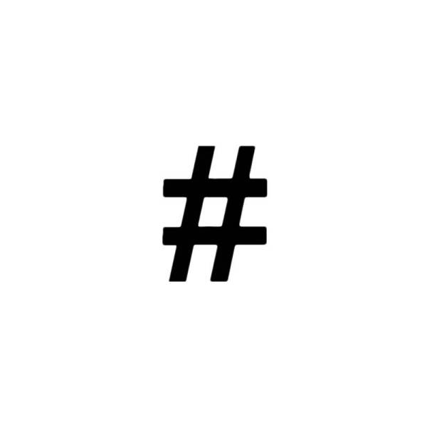 Raute-Patch Hashtag Rautezeichen Applikation
