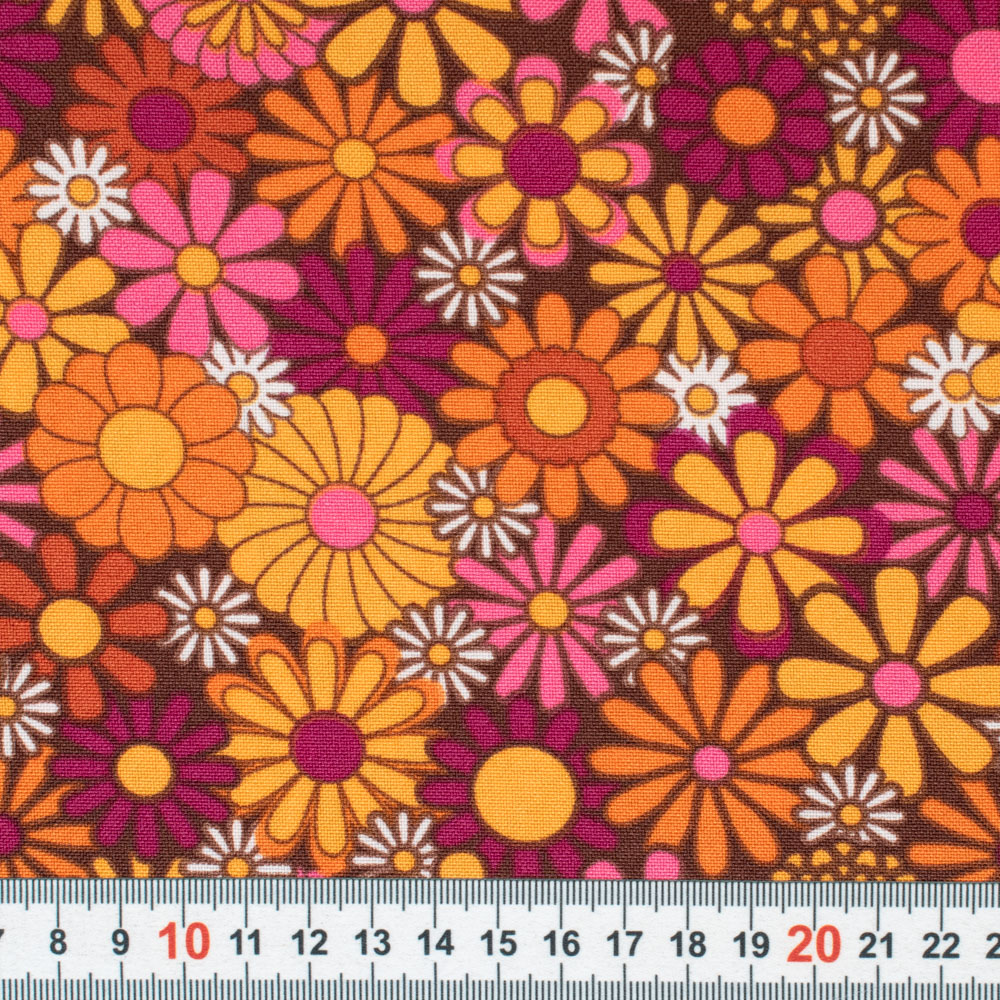 Flower Power Jersey Floral Meterware Flower Power Stoff POPLIN