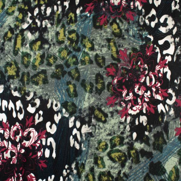 Viskosemix Animal Print & Ornamente pink