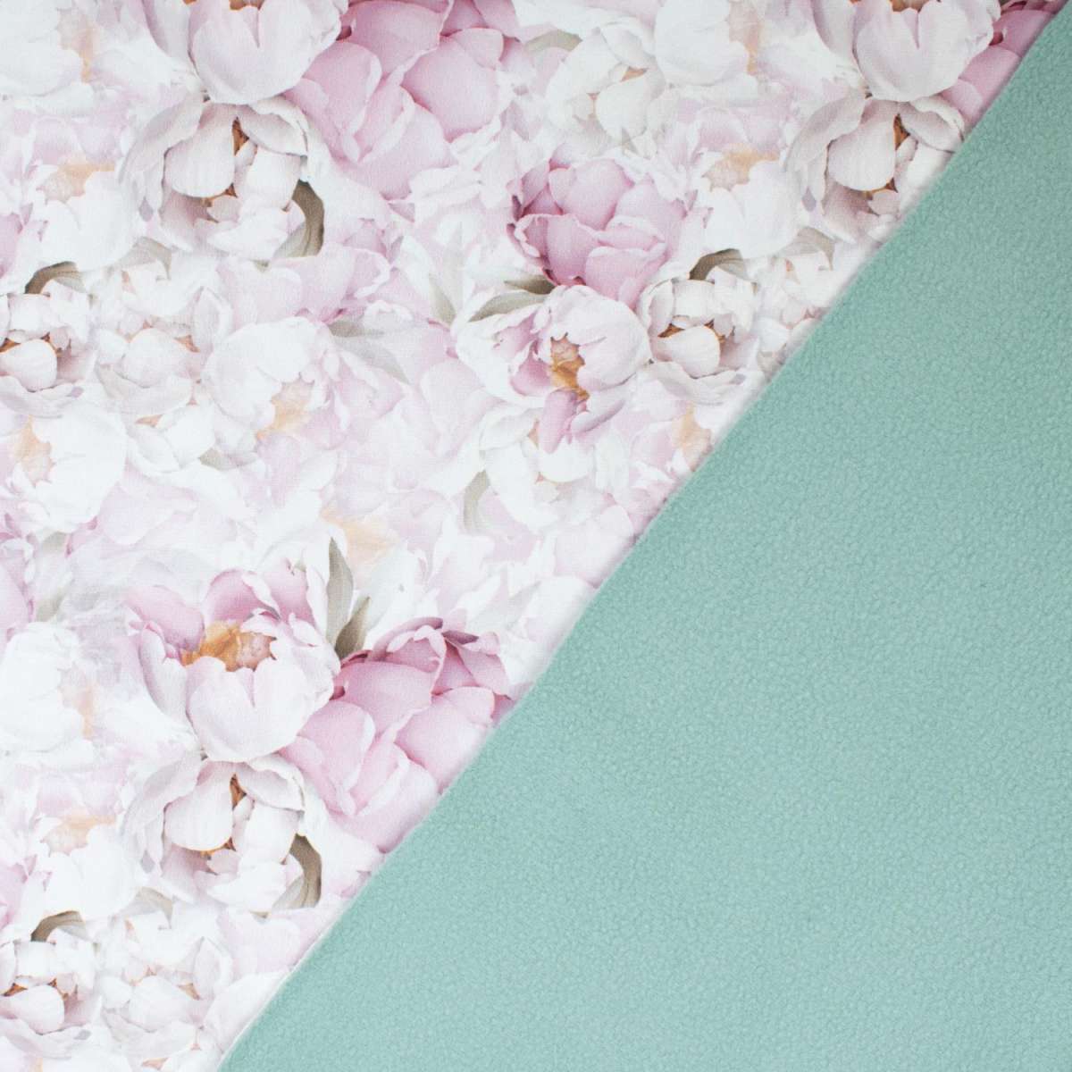 Soimoi Viskose-Stoff 1 Meter – Blumen-Druck Pfingstrose/Tulpe, 42 Zoll Breit, Für Kleidung & Deko