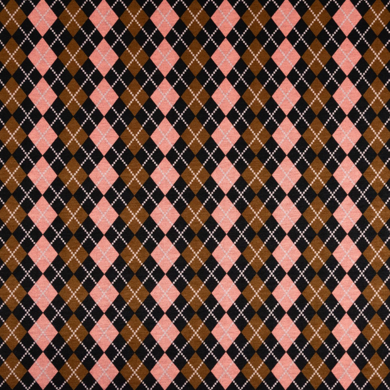 Interlock Jersey Rauten Rosa