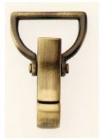 Karabinerhaken 30 mm Altmessing gebürstet