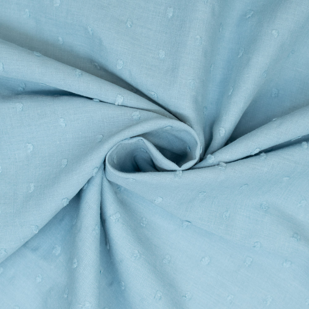 Baumwollstoff Dobby jeansblau Stoffe Werning