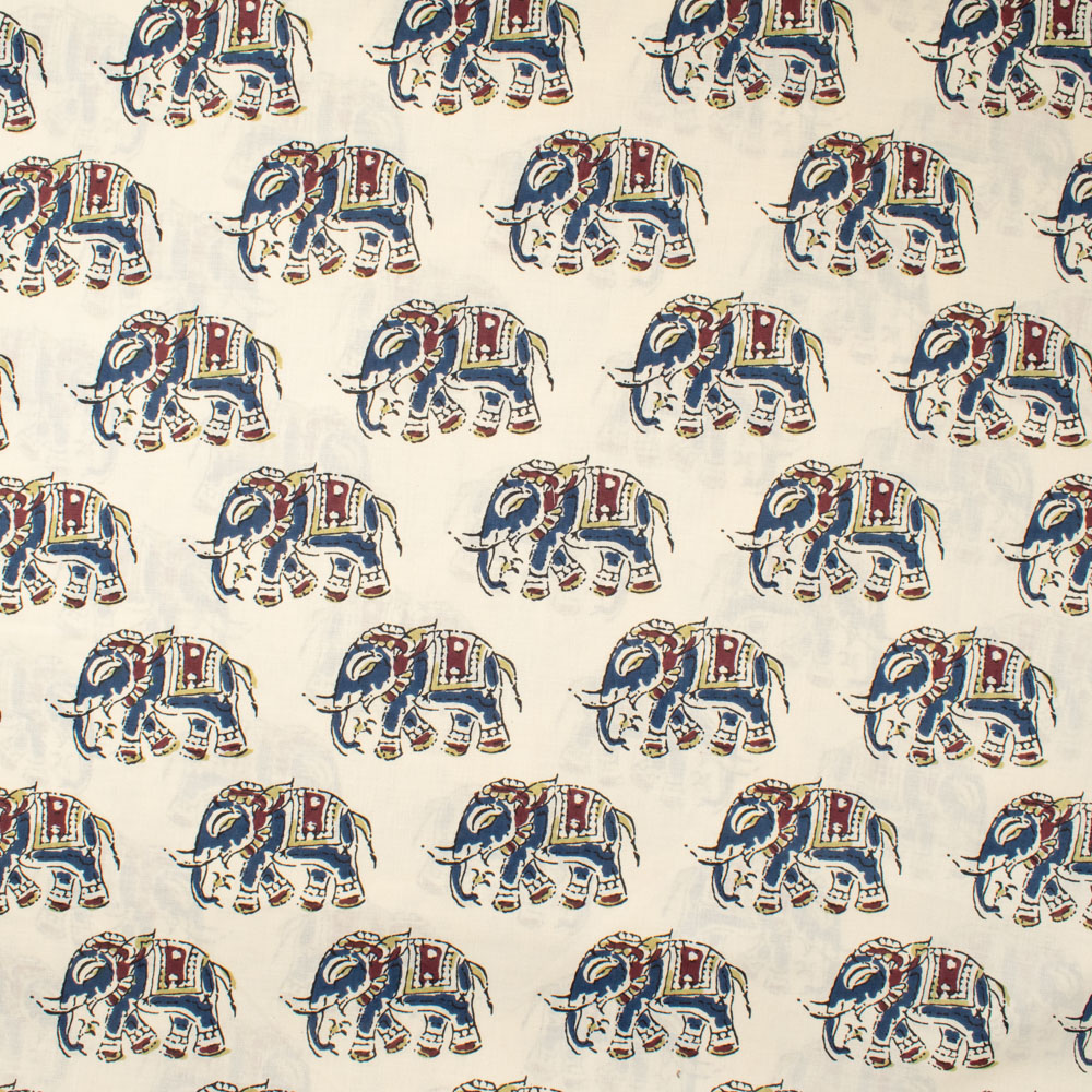 Elefant Indien Elefanten Stoff Baumwollstoff Voile Indische