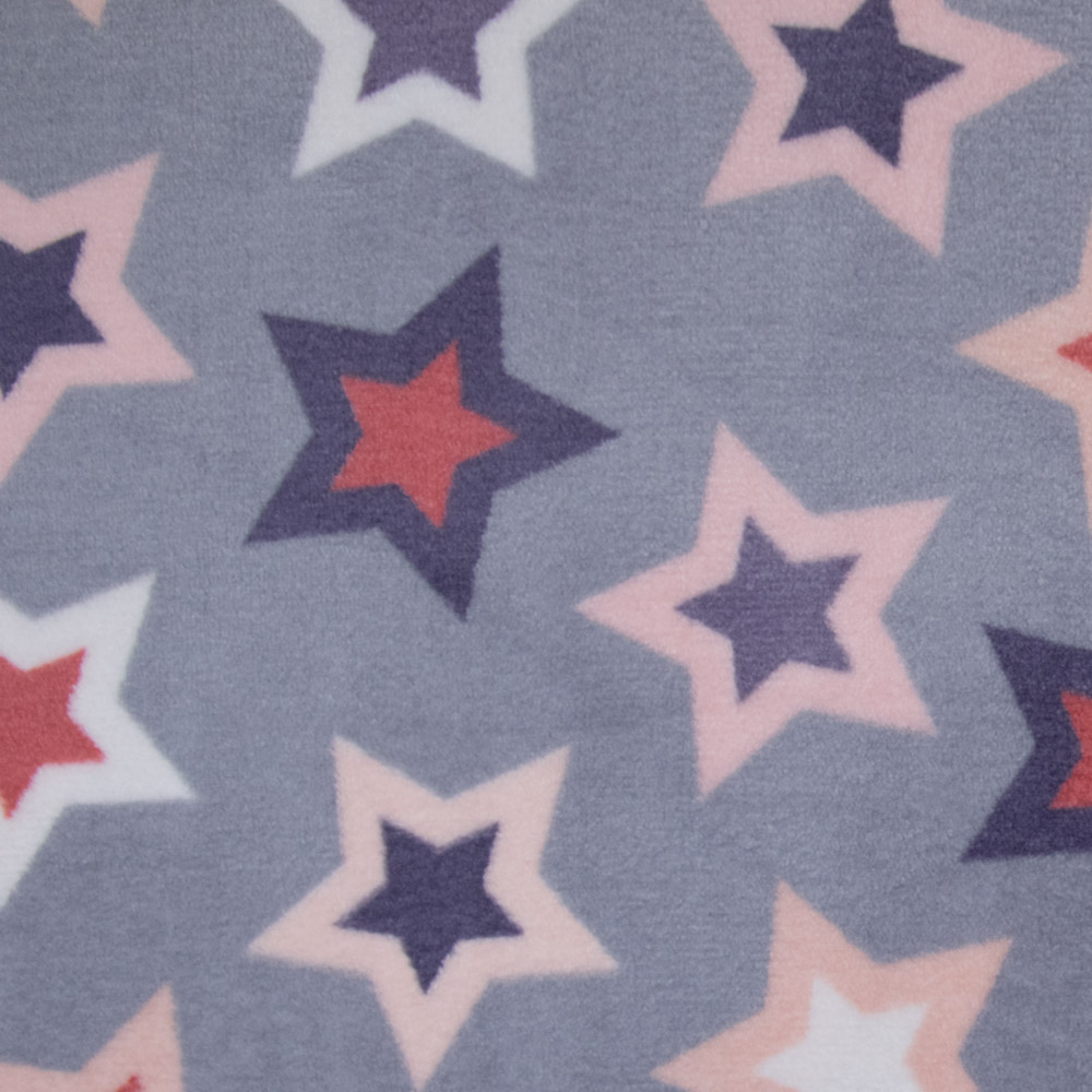 Wellness Fleece Sterne hellflieder Stoffe Werning
