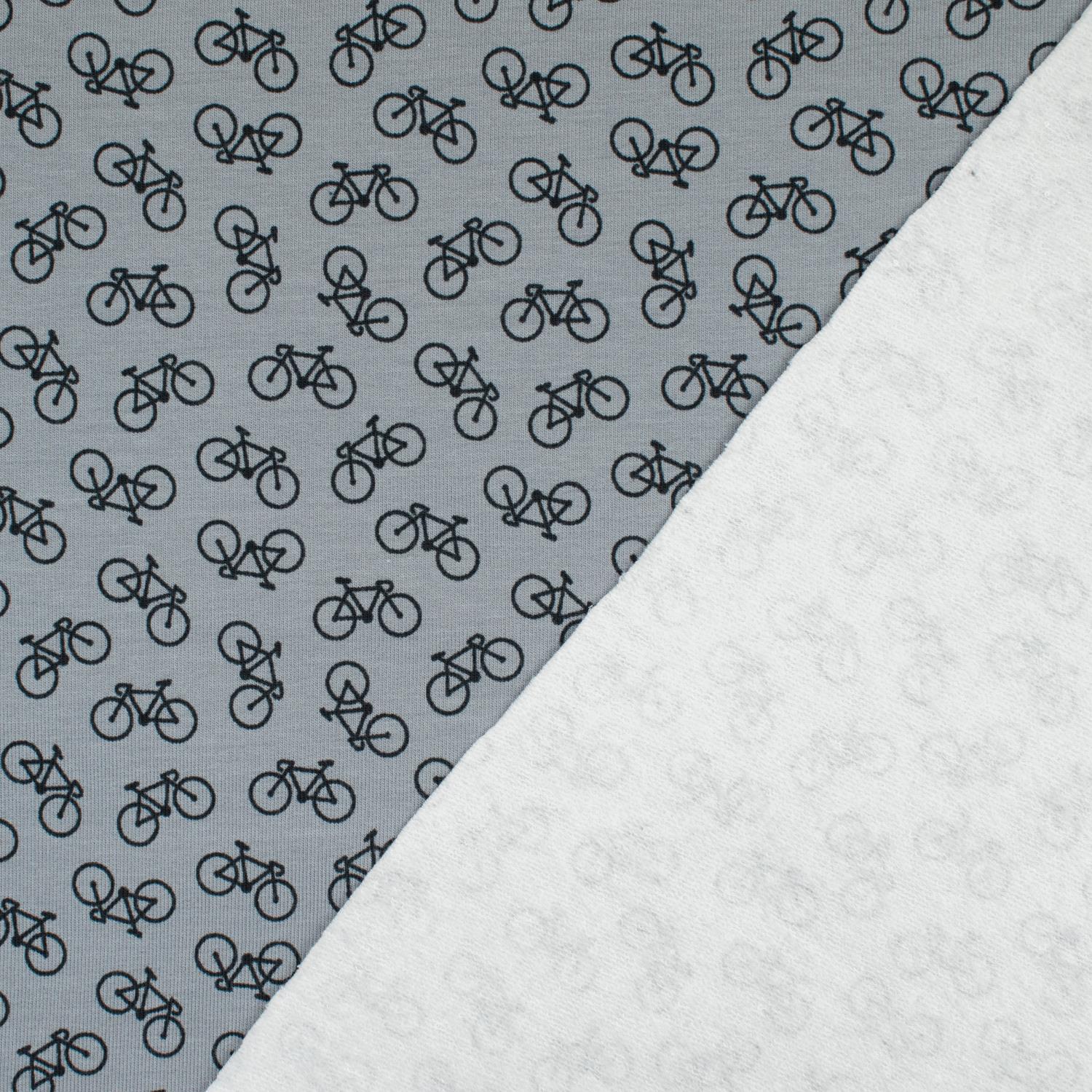 Jersey Stoff Stoff Mit Fahrrad Muster French Terry Angeraut
