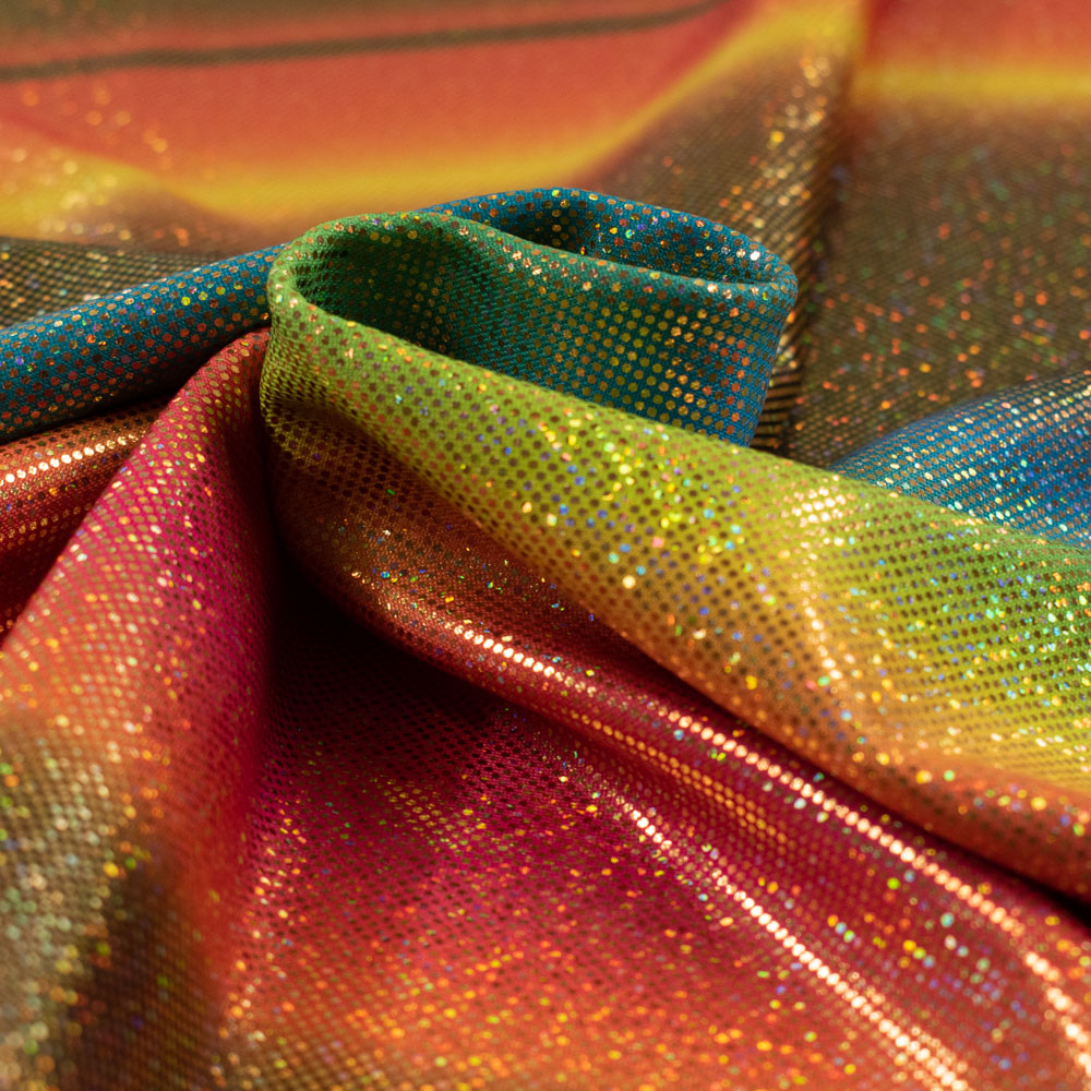 Jersey Textilkleber Glitzer Pailletten Lurex Jersey Glitzer Stoff