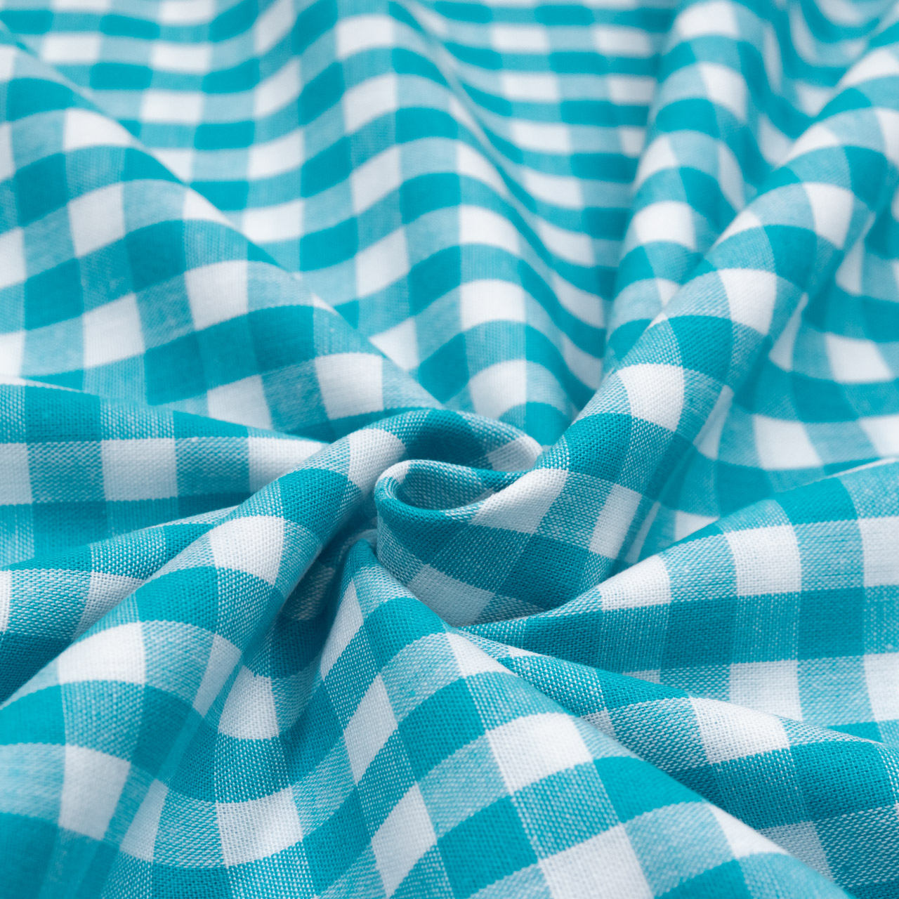 Baumwollstoff Vichykaro cm türkis Stoffe Werning