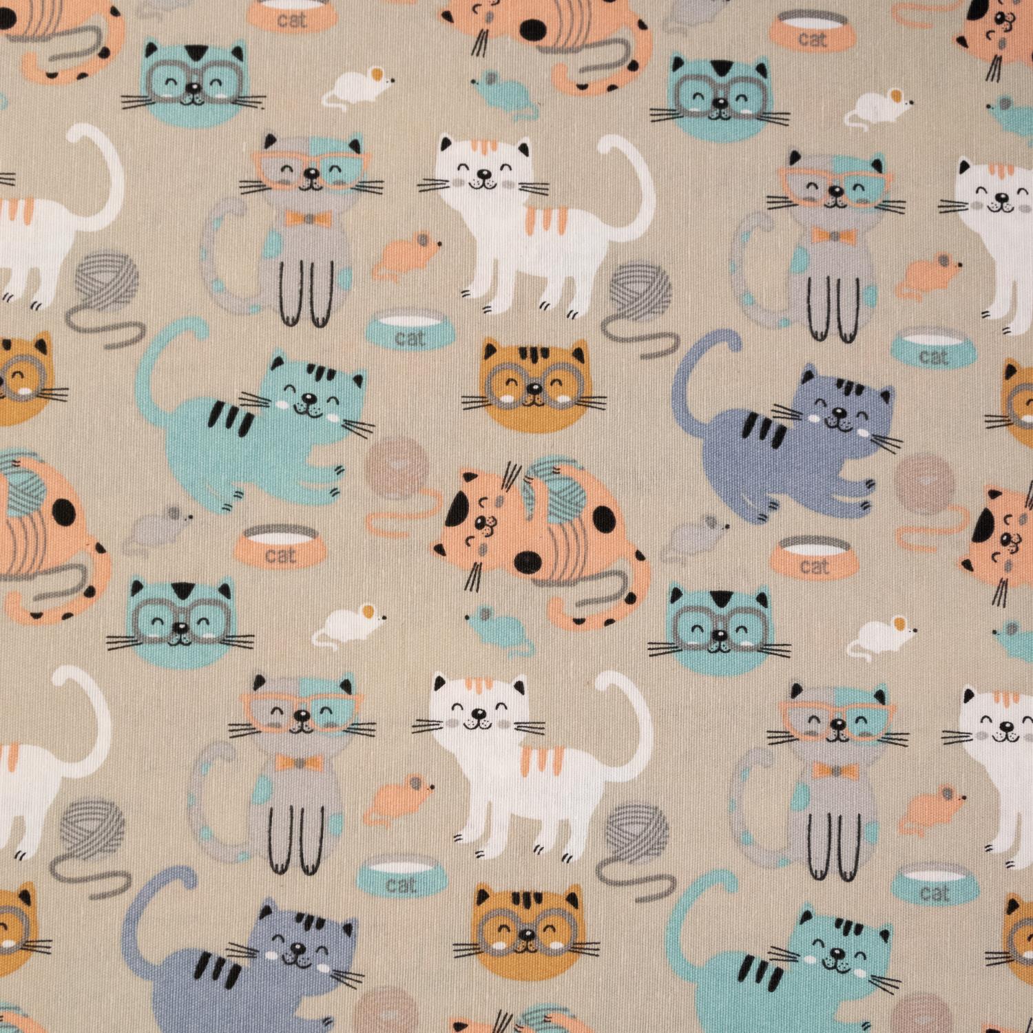 Katzen Meterware Oxford Baumwolle Meterware Polsterstoff Meterware