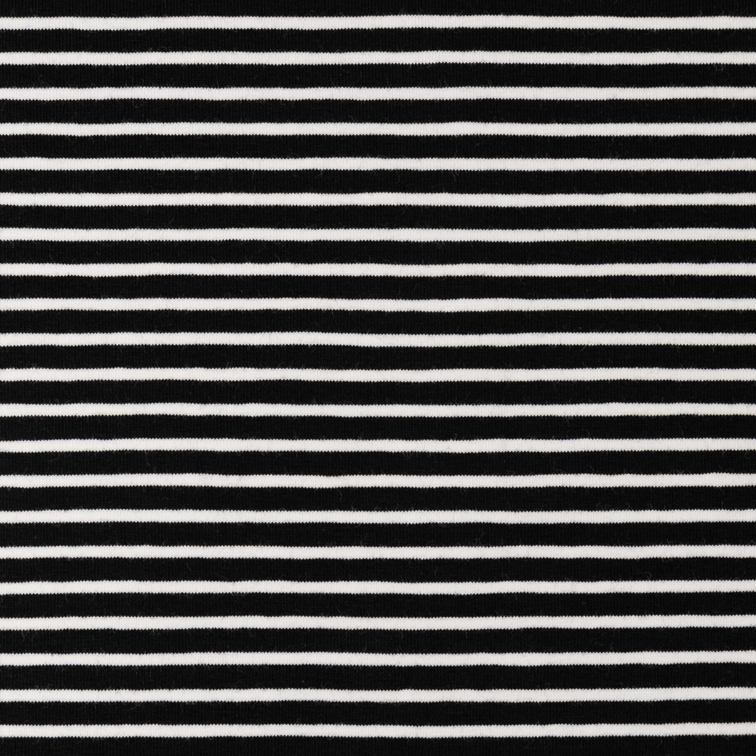 Baumwolle Schwarz Weiss Gestreifter Stoff Angie 9-7583-090 JAB