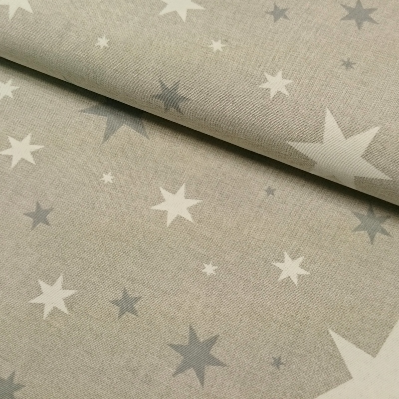 Dekostoff Sterne hellgrau Dekostoffe Stoffe Werning