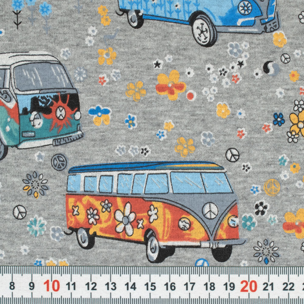 Stoff Meterware Vw Bulli Baumwollstoff Baumwollstoff VW Bulli T1